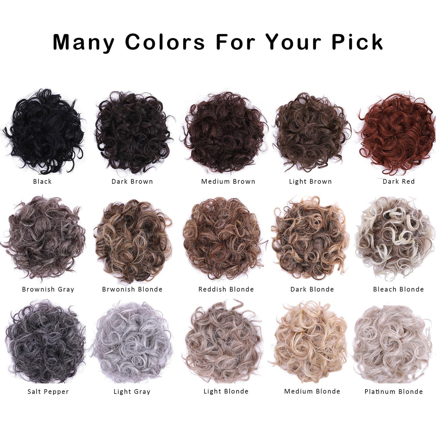 DAYCEN Messy Curly Hair Bun,Synthetic Wavy Curly Chignon For Women Girls, Drawstring Hair Bun Extension (Bleach Blonde)