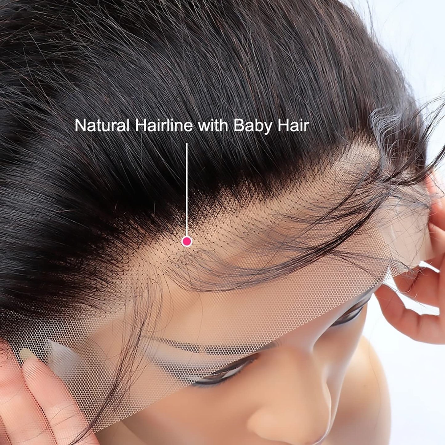 Ear To Ear 13x4 Transparent HD Lace Frontal Human Hair Brazilian Virgin Body Wave Lace Closures Human Hair With Baby Hair Free Part Pre Plucked Hairline 130% Density Brazilian Human Hair