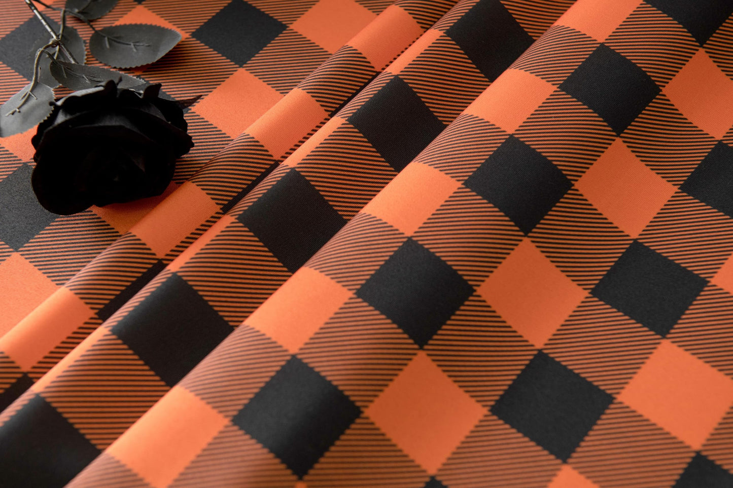 Essifunia Gingham Plaid Tablecloth - Rectangular 58x102 Inch Water Resistant Halloween Decorations Table Cloth for Indoor Use - Seasonal Fall Harvest Table Cover for Kitchen, Picnics, and Parties