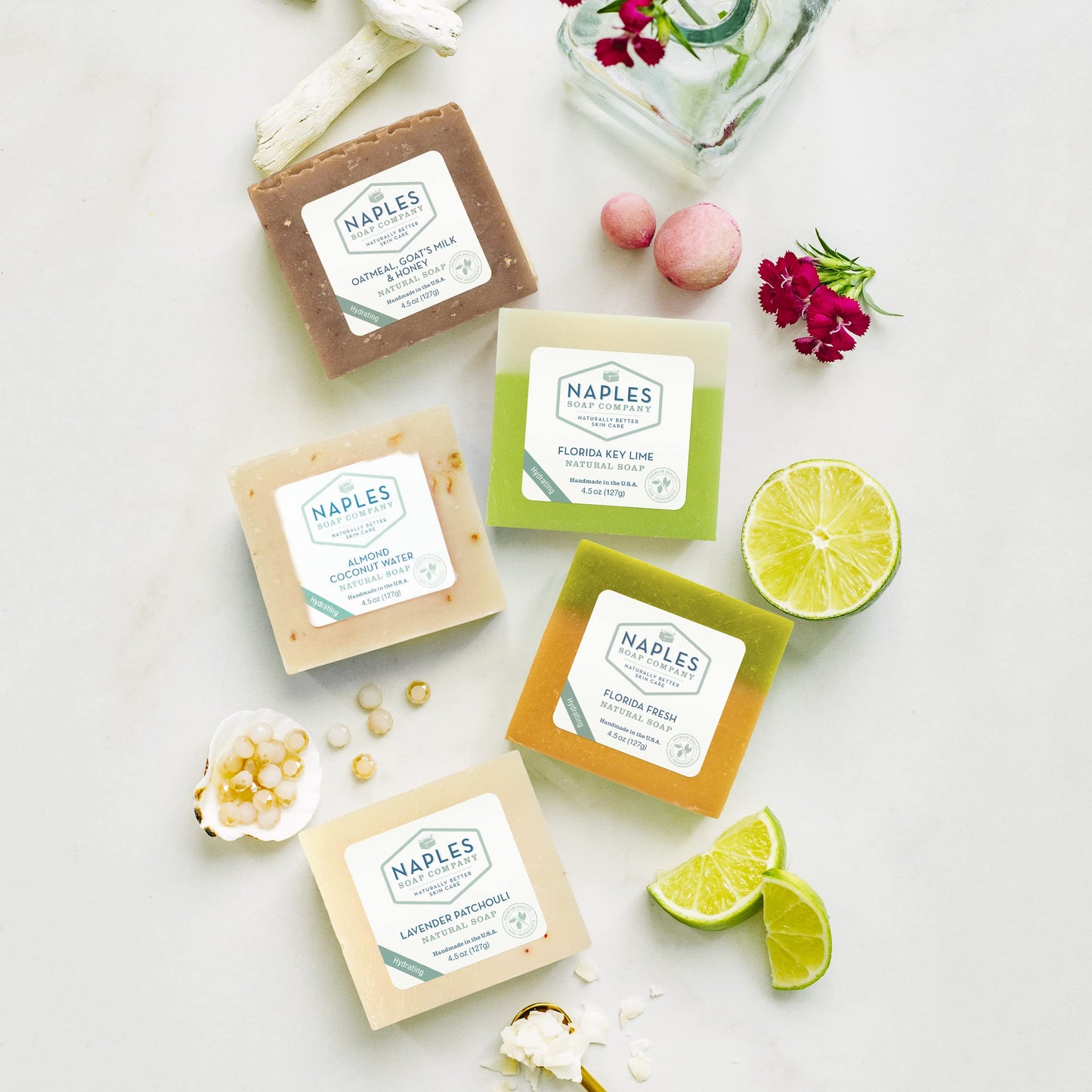 Naples Soap Company Natural Shea Butter and Olive Oil Soap Bar – Antioxidant-Rich Soap Bar Naturally Moisturizes for Smooth, Supple Skin – No Harmful Ingredients – Florida Fresh, 4.5 oz