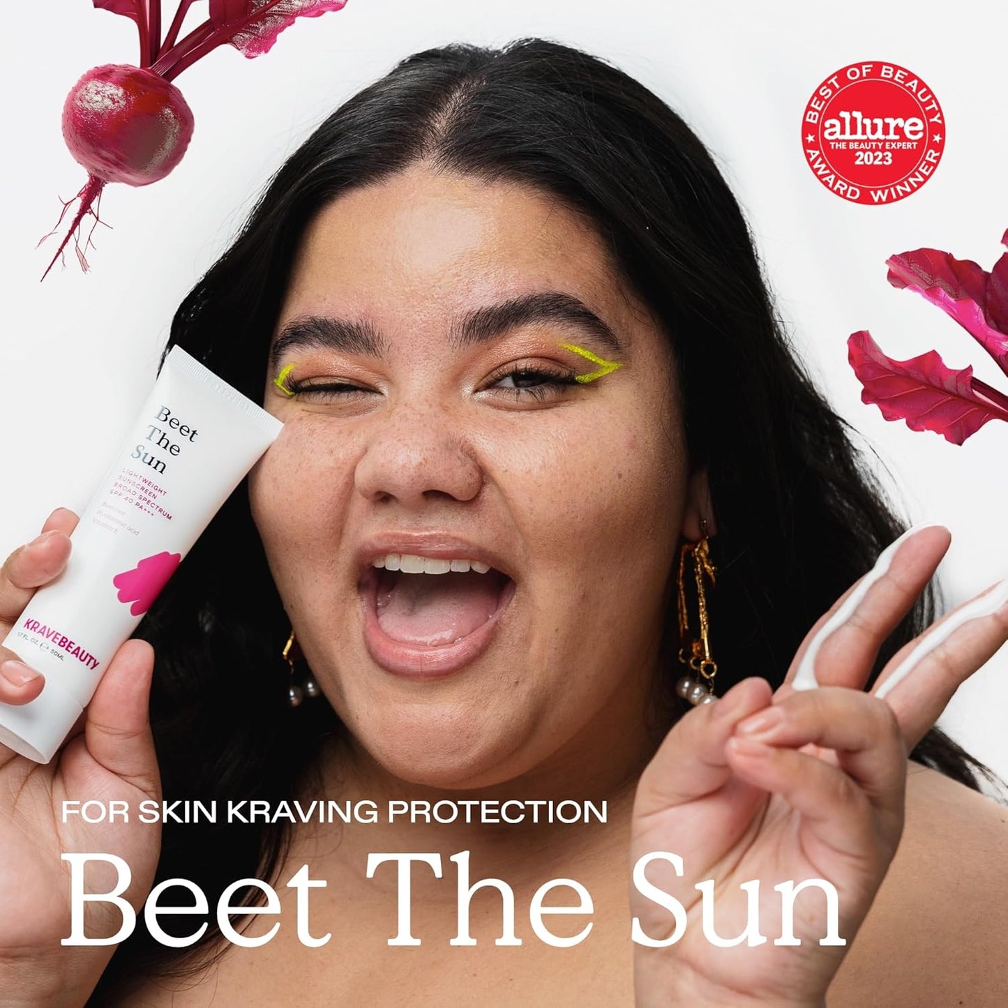 KraveBeauty Cleanse + Protect Duo, Contains Matcha Hydrating Cleanser + Beet The Sun, Gentle Face Wash & Chemical Non-Greasy SPF, Daily Skincare Essentials, Vegan & Cruelty Free, 4.05 fl oz 1.7 fl oz