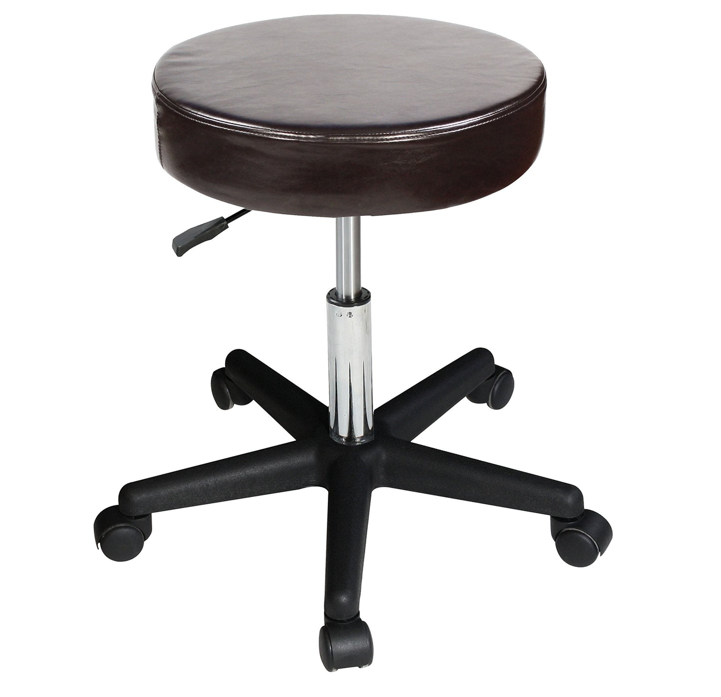 Height Adjustable Rolling Swivel Hydraulic Stool in Coffee for Salon,Beauty, Home and Office