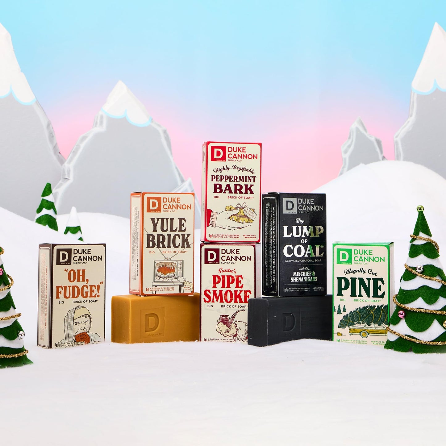 Duke Cannon Supply Co. Big Brick of Soap Bar for Men Holiday Edition | Frothy the Beer Man (Woodsy Sandalwood Scent) | Extra Large, Long-Lasting | Paraben & Cruelty-Free | Made in USA | 10 oz (3 Pack)