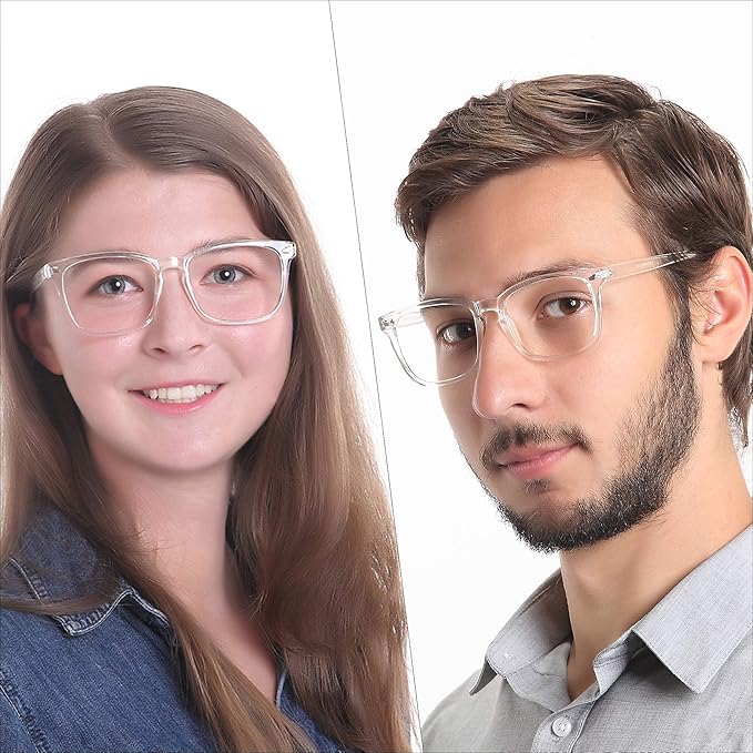YEIN Bifocal Reading Glasses with Blue Light Blocking Lenses, Bifocal Reader for Women and Men, Vintage Square frame with Spring Hinge (+0.00/+1.50 magnification)