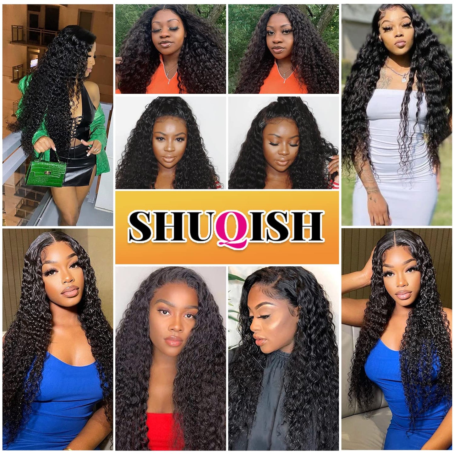 Deep Wave Lace Front Wigs Human Hair Wigs for Black Women 13x6 Glueless Lace Front Human Hair Wig Deep Curly Pre Plucked with Baby Hair 150% Density Brazilian Virgin Hair Natural Color (13x6-20)