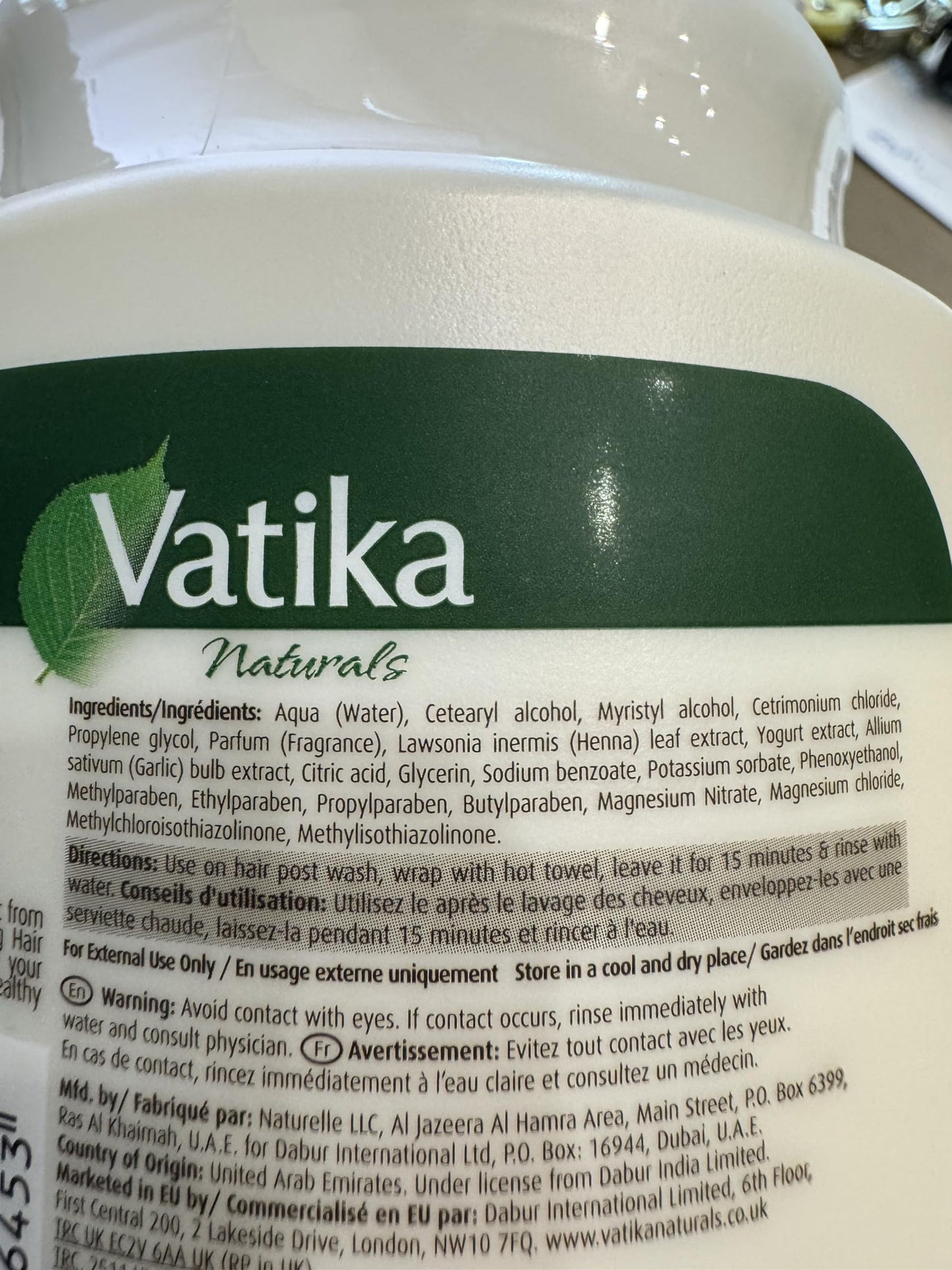 Dabur Vatika Naturals Garlic Hair Mask Conditioning Cream, 500 Gram