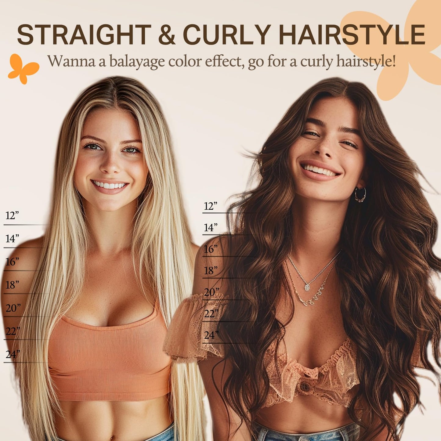 DOORES DOORES Classic Clip Seamless Clip, 5pcs 80g 18 Inch Balayage Ash Blonde to Golden Blonde and Platinum Blonde