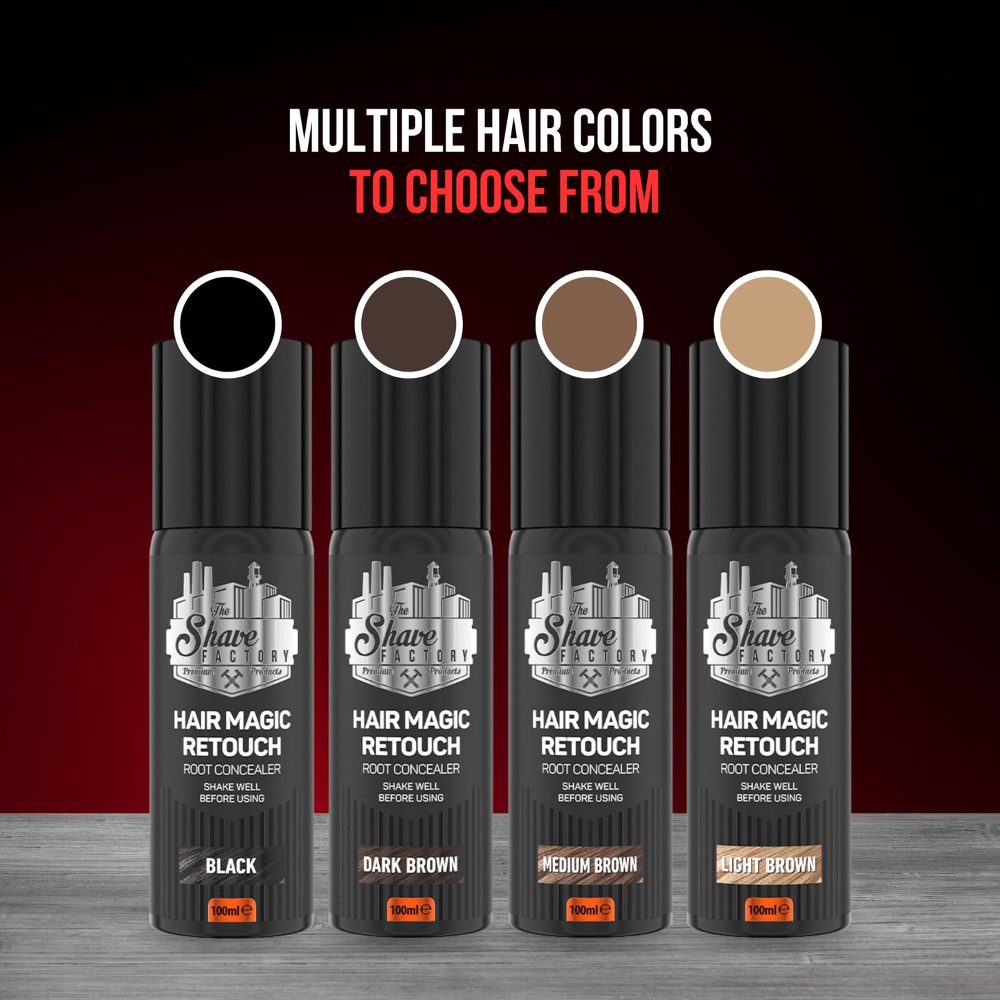 The Shave Factory Hair Building Keratin Series, Fibre Hair, Fibres Scattered Hair (Spray 100ml, Medium Brown)
