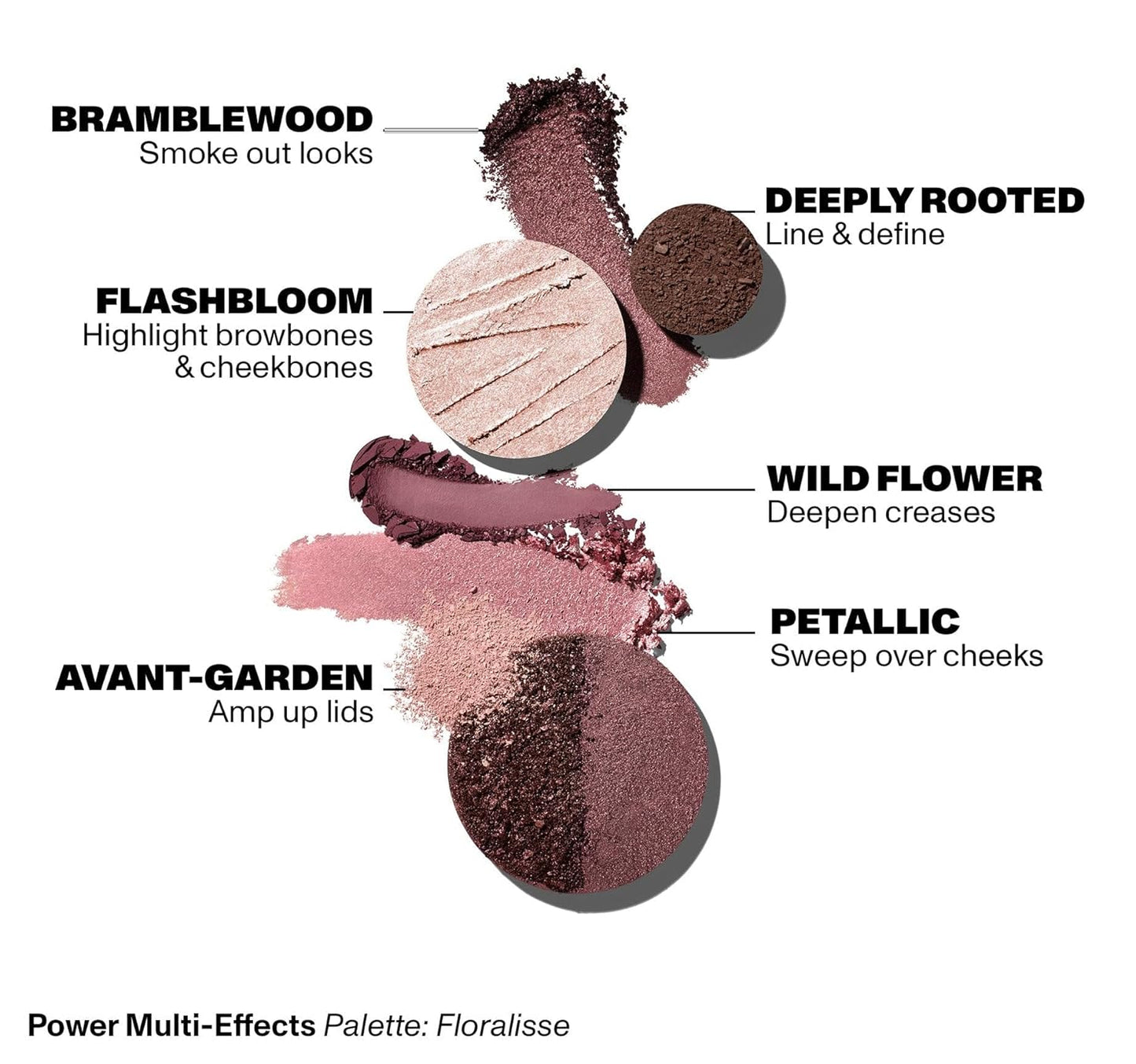 Morphe Makeup Palette - Power Multi-Effects Palette with Mattes, Shimmers, Duochromes & Silk Slip Toppers - Made to Build, Blend & Layer for Everyday Versatile Makeup Looks - Floralisse (0.65 oz)