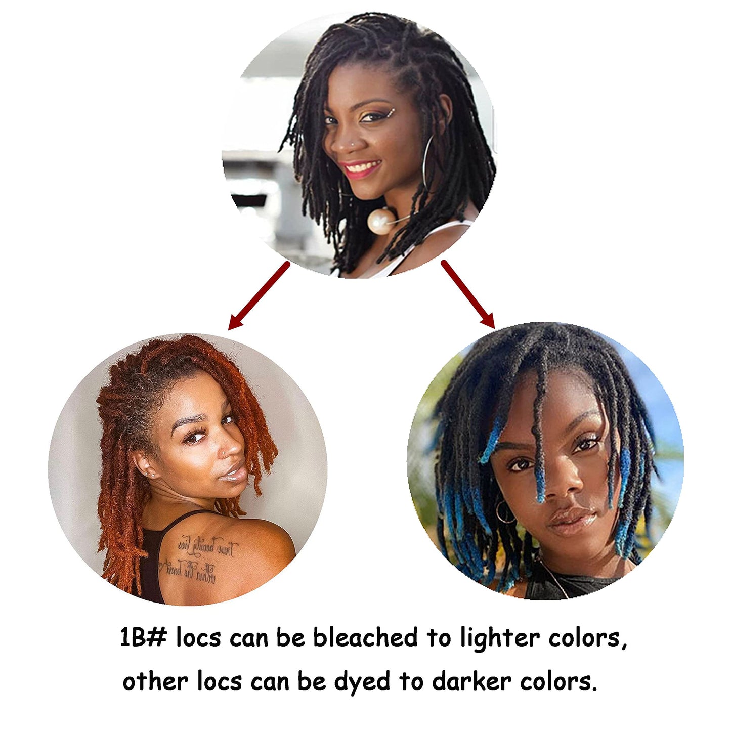 Lovenea Crochet Dreadlocks Extensions 10 Inch 40 Strands 100% Human Hair Locs Extensions All Handmade Crochet Permanent Loc Extensions Diameter 0.6 cm Natural Black Color (10 Inch, 40 Strands)