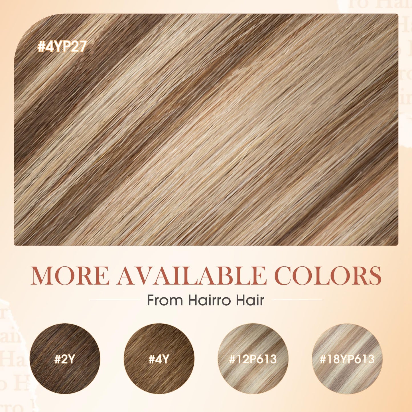 Hairro U Tip Human Hair Extensions Micro Ring Keratin Glue U-tip Hot Fusion Remy Hair Balayage Highlight Color 20 inch 50g 50 Strands #4YP27 Medium Brown Mixed with Dark Blonde