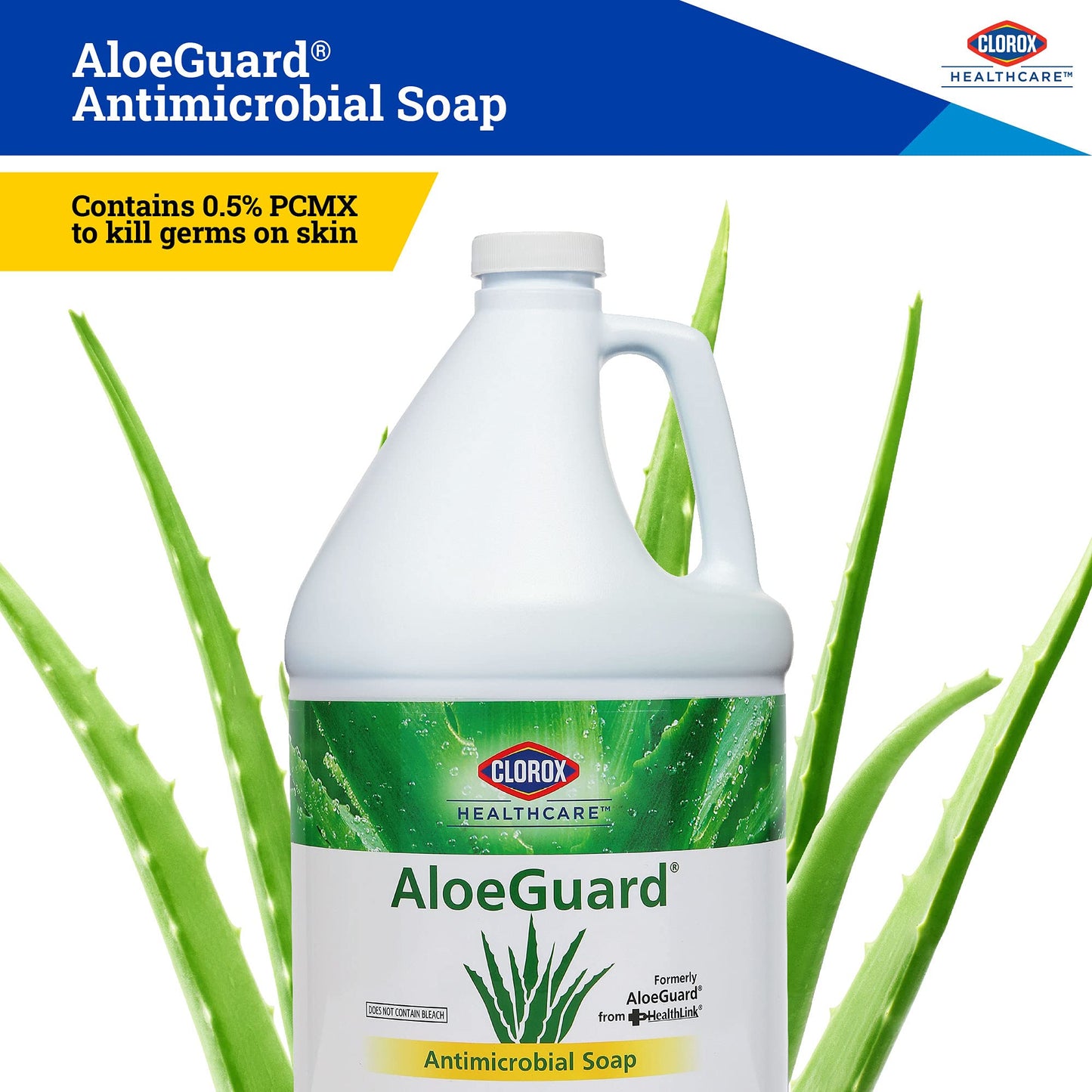 Clorox Healthcare AloeGuard Antimicrobial Soap, 1 Gallon Bottle | Antimicrobial Hand Soap for Healthcare Professionals | Handwashing Soap, Liquid Hand Soap