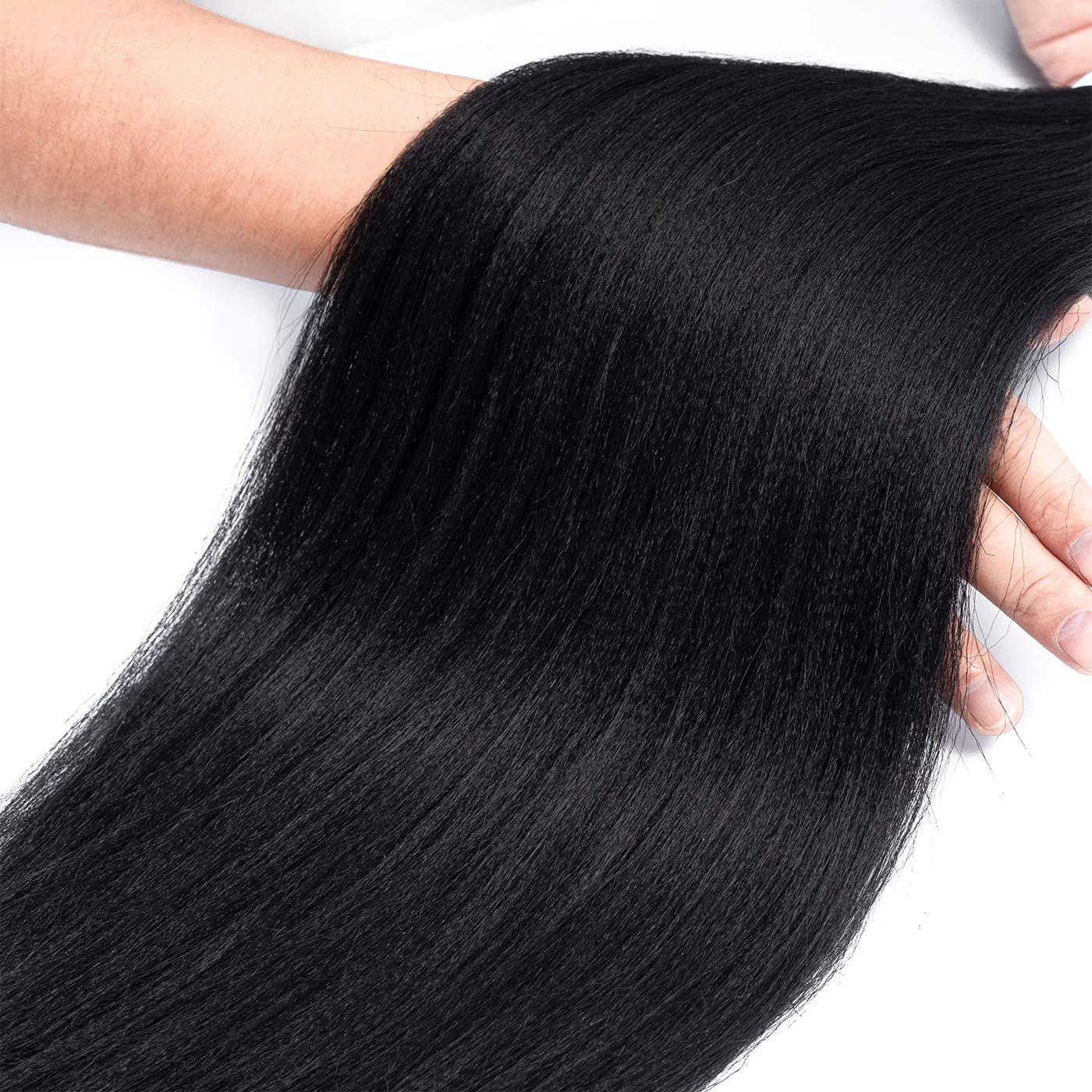 Callia Braiding Hair Pre Stretched 26 Inch Braiding Hair 8 Packs Kanekalon Braiding Hair Synthetic Braiding Hair Extensions Black Braiding Hair 1B