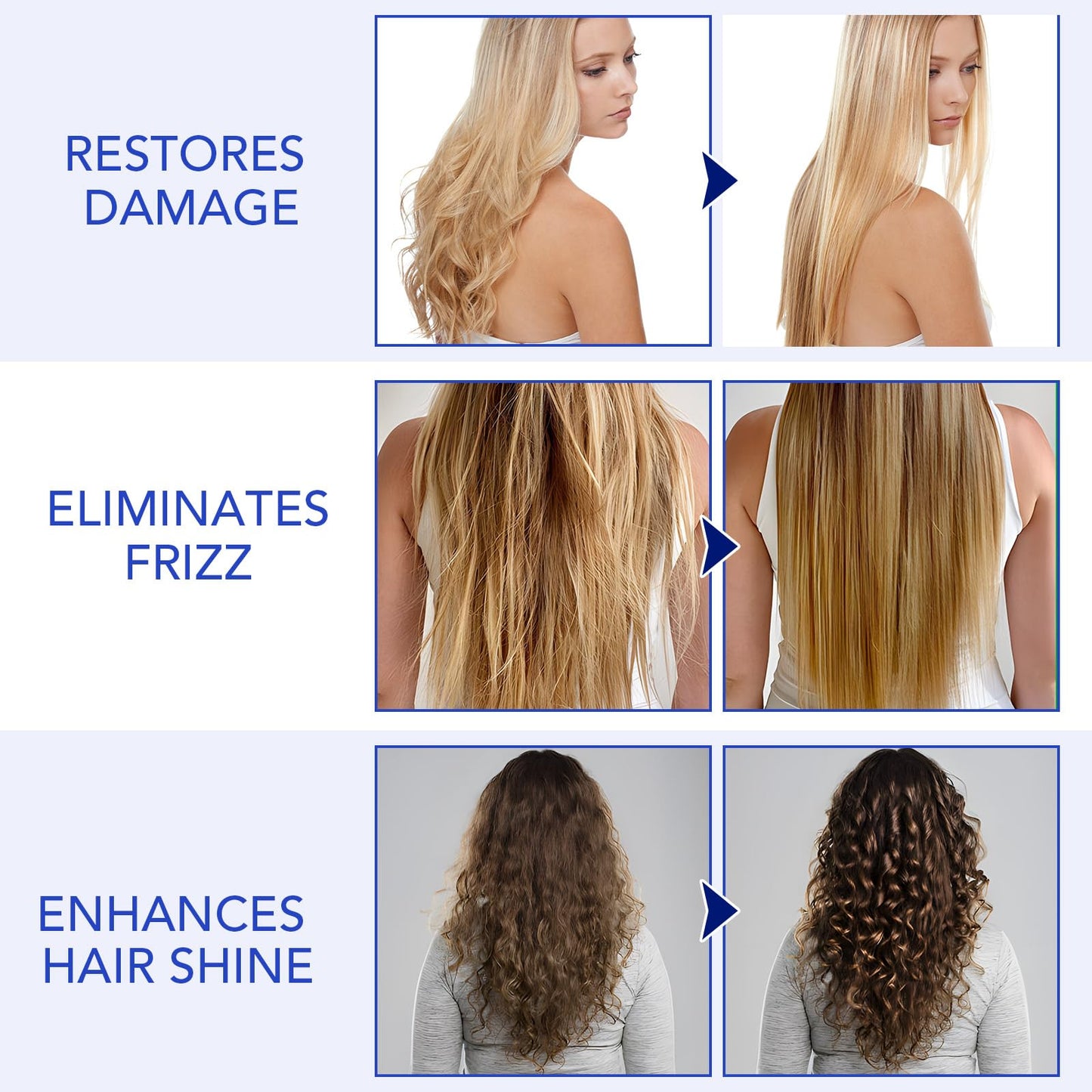 Hair Vitamin Serum Capsule for Frizzy & Dry Hair,Hair Treatment Oil No Rinse with Vitamins A C E Pro B5,Moroccan Macadamia Avocado oil,Repair Damaged Hair,Hair Moisturizing,Smooth & Shiny,3.35 OZ