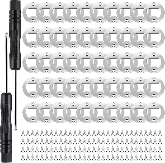 DIY Bottle Opener Inserts - Stainless Steel, Silver Resin Kits (50 Set)