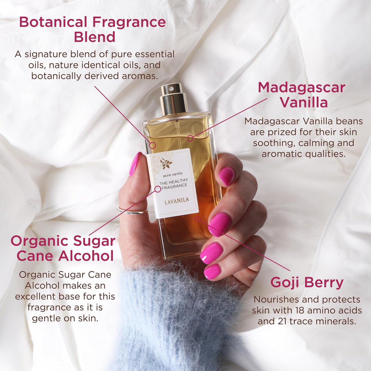 Lavanila Pure Vanilla Perfume Set for Women, 3.4oz + Roller-Ball - Pure Madagascar Vanilla & Creamy Tonka Bean, The Healthy Fragrance, Clean and Natural