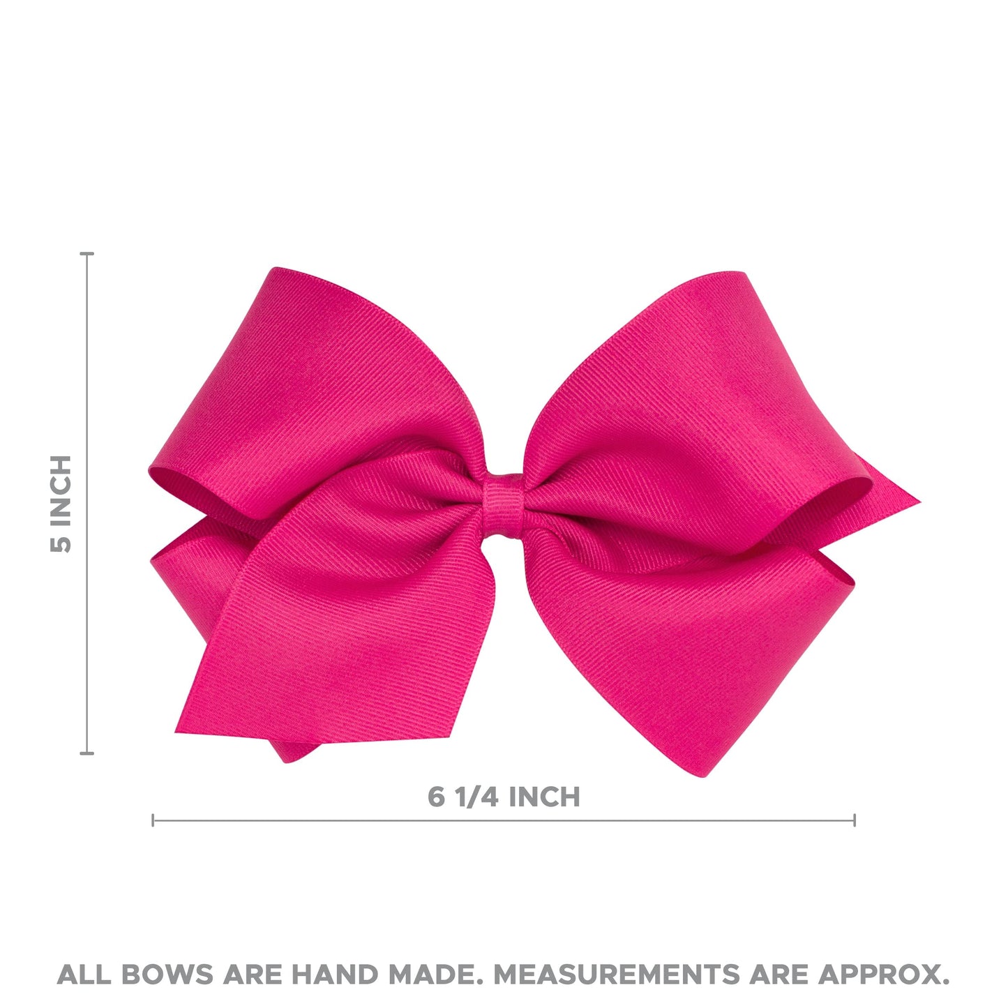 Wee Ones Girls' Grosgrain Hair Bow with Contrasting Moonstitch Edge and Wrap on a WeeStay Hair Clip, King, White with Red