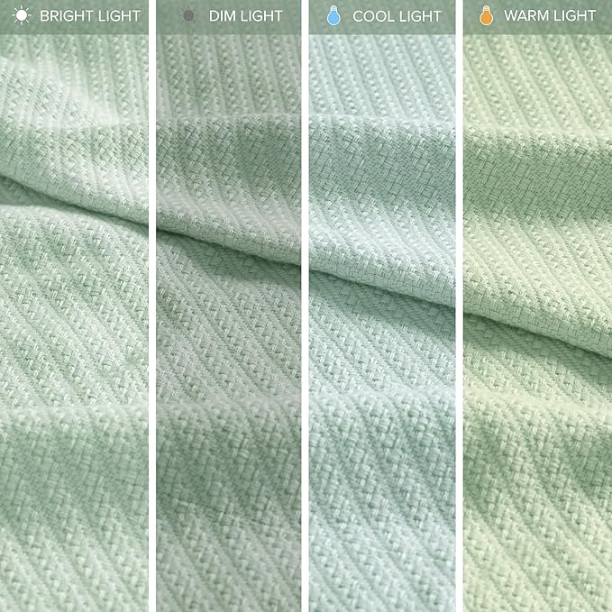 Madison Park Liquid Cotton Luxury Blanket Premium Soft Cozy 100% Ring Spun Cotton For Bed , Couch or Sofa, King, Sea Foam