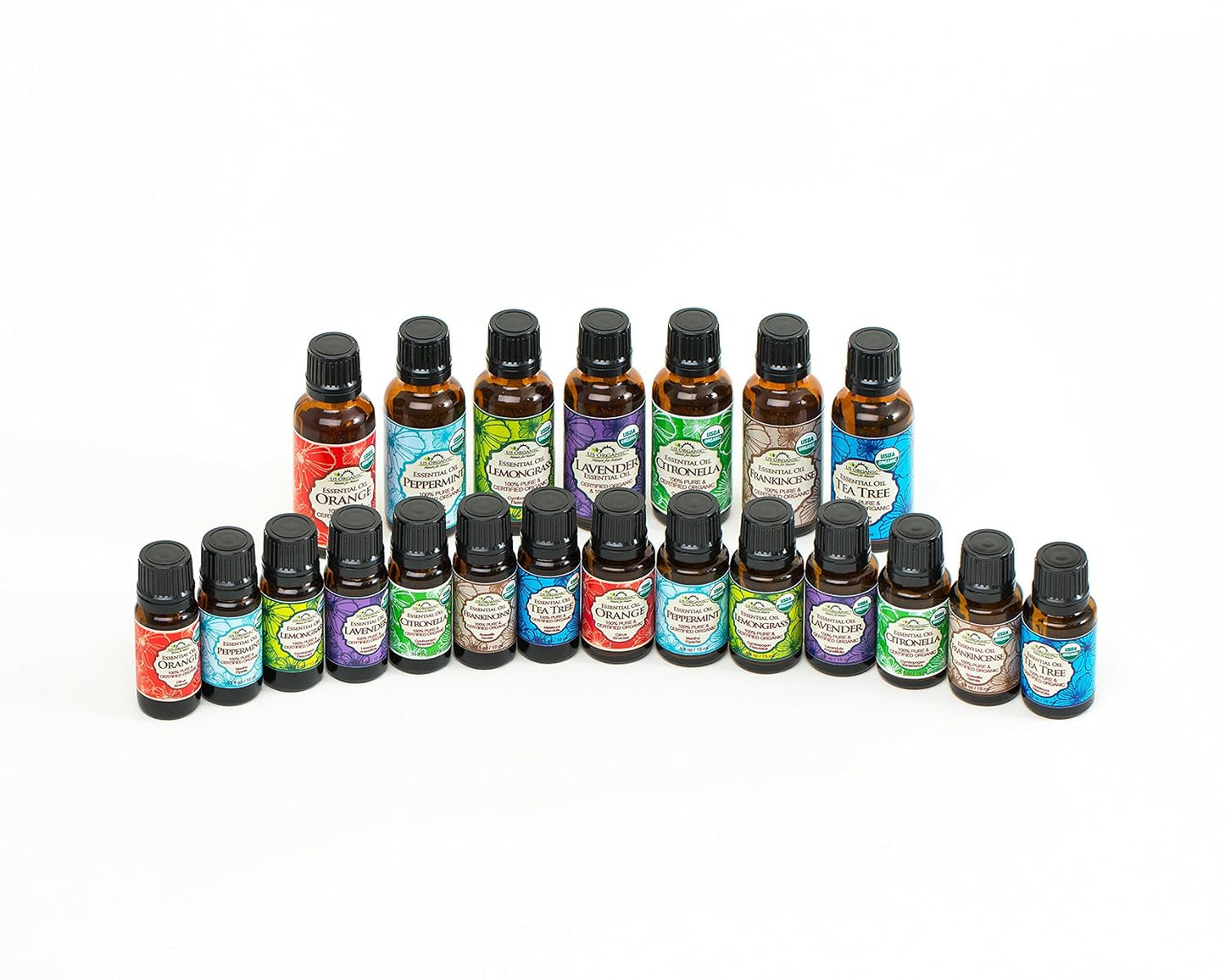 US Organic 100% Pure Peppermint Essential Oil - USDA Certified Organic - 30 ml Pack of 2 - w/Improved caps and droppers (More Size Variations Available)