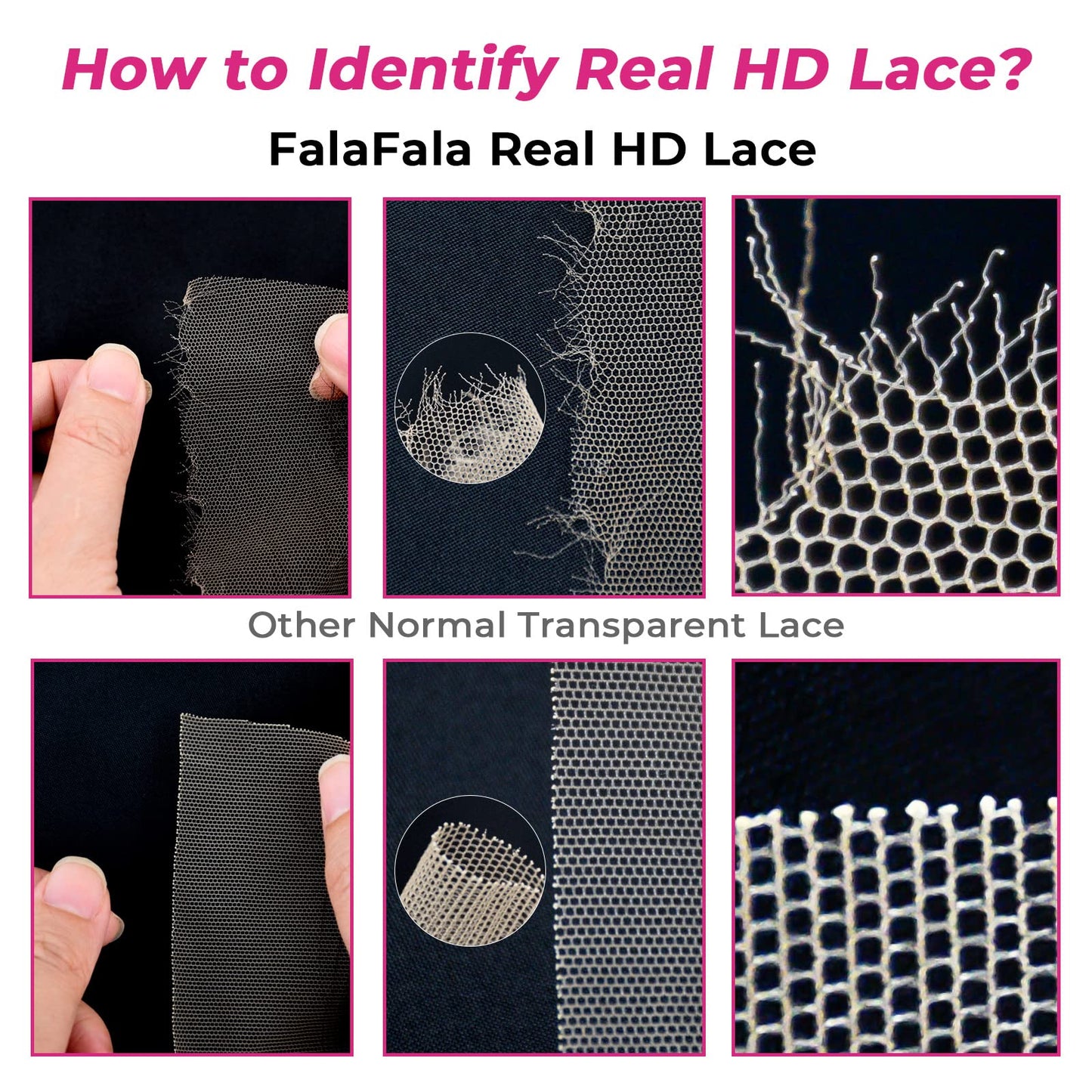 FalaFala SKINLIKE 4x4 Real HD Closure Straight Human Hair Free Part Swiss HD Lace Melted Pre Plucked with Baby Hair Undetectable Serrated Edge Frontal Closures Only 20 Inch