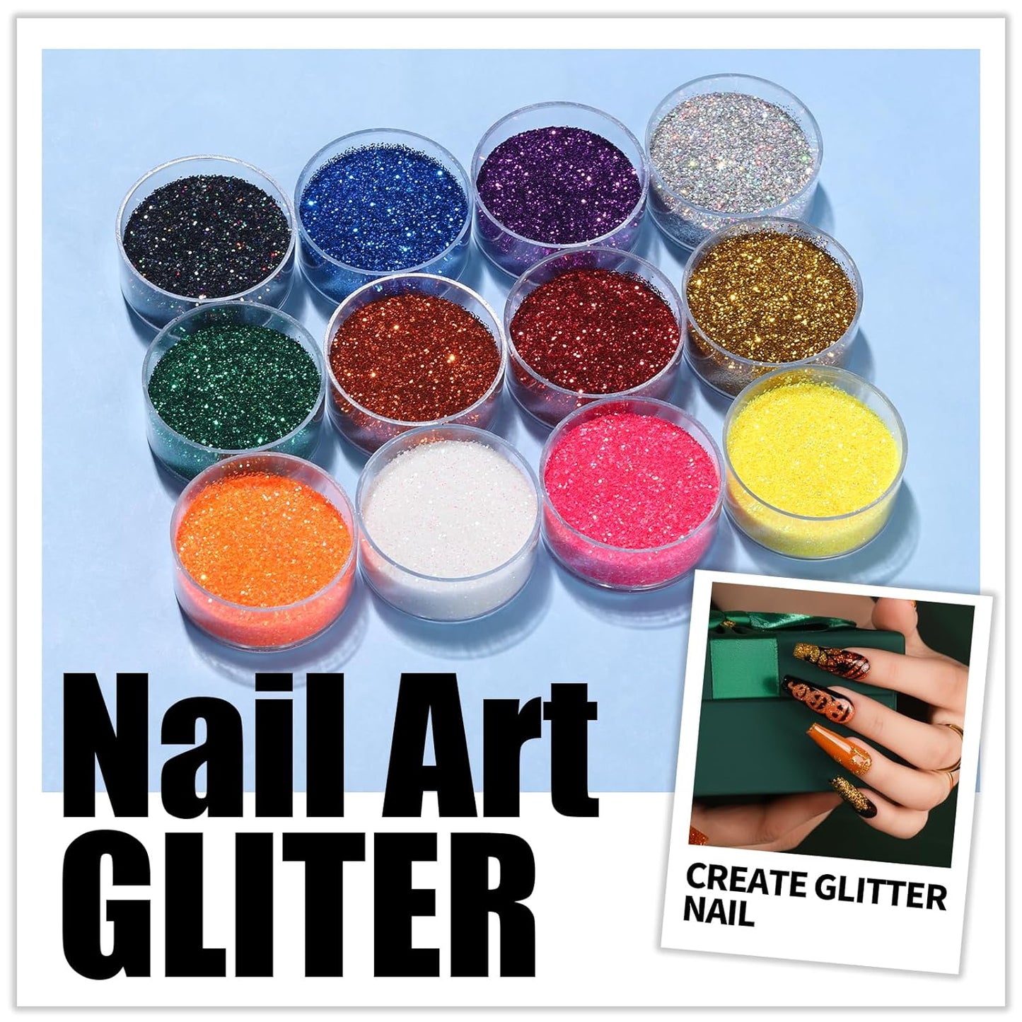 Teenitor Nail Art Brushes Nail Art Tools, Nail Brushes for Nail Art Kit with Nail Stickers, Nail Design Tools Nail Design Brushes Nail Gems, Nail Stuff Dotting Tools Nail Art Stickers Nail Supplies