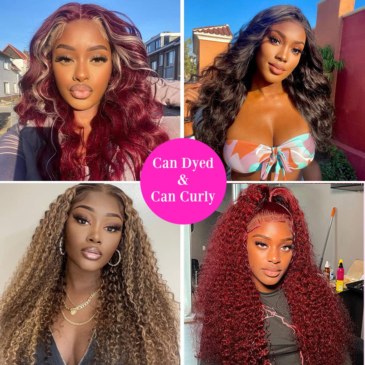 INVITEYOU 99J Burgundy Lace Front Wigs Human Hair 180% Density Wine Red Wig Human Hair Pre Plucked with Baby Hair 13x4 Body Wave HD Transparent Lace Front Wigs for Black Women(18inch)