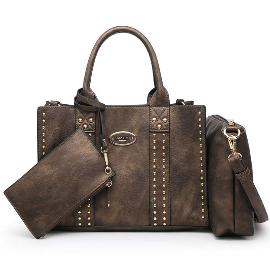 Dasein Purses Handbags for Women Tote Wallet Set Top Handle Satchel Shoulder Hobo Bag 3pcs