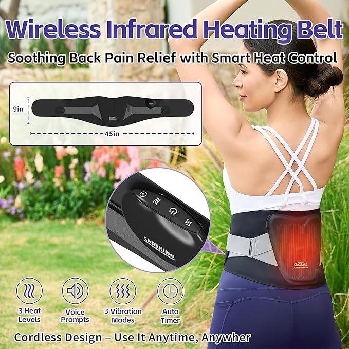 Heating Pad for Back Pain Relief and Pain Relief Massager Combo for Back and Body