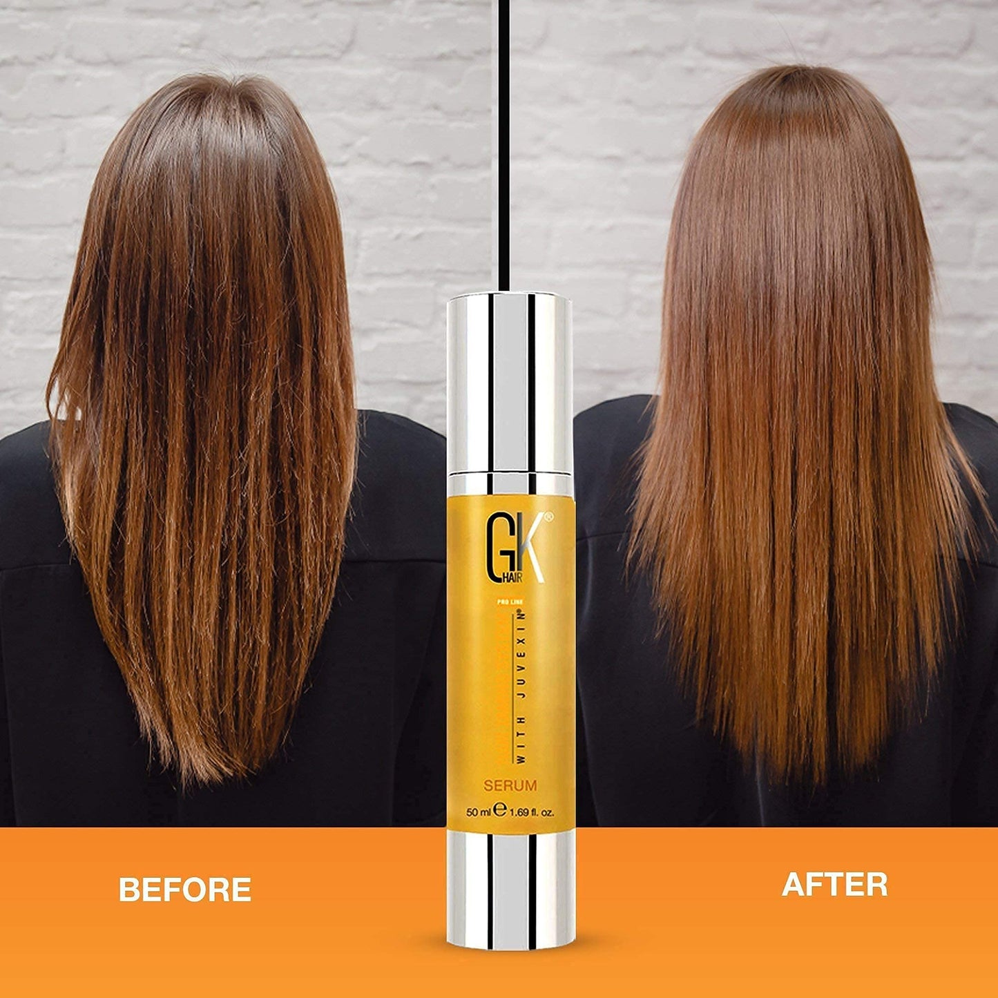 GK Hair Global Keratin Balancing Shampoo and Conditioner 300ml Set & Organic Argan Oil Hair Serum 50ml For Frizz Control Dry Damage Hair Repair