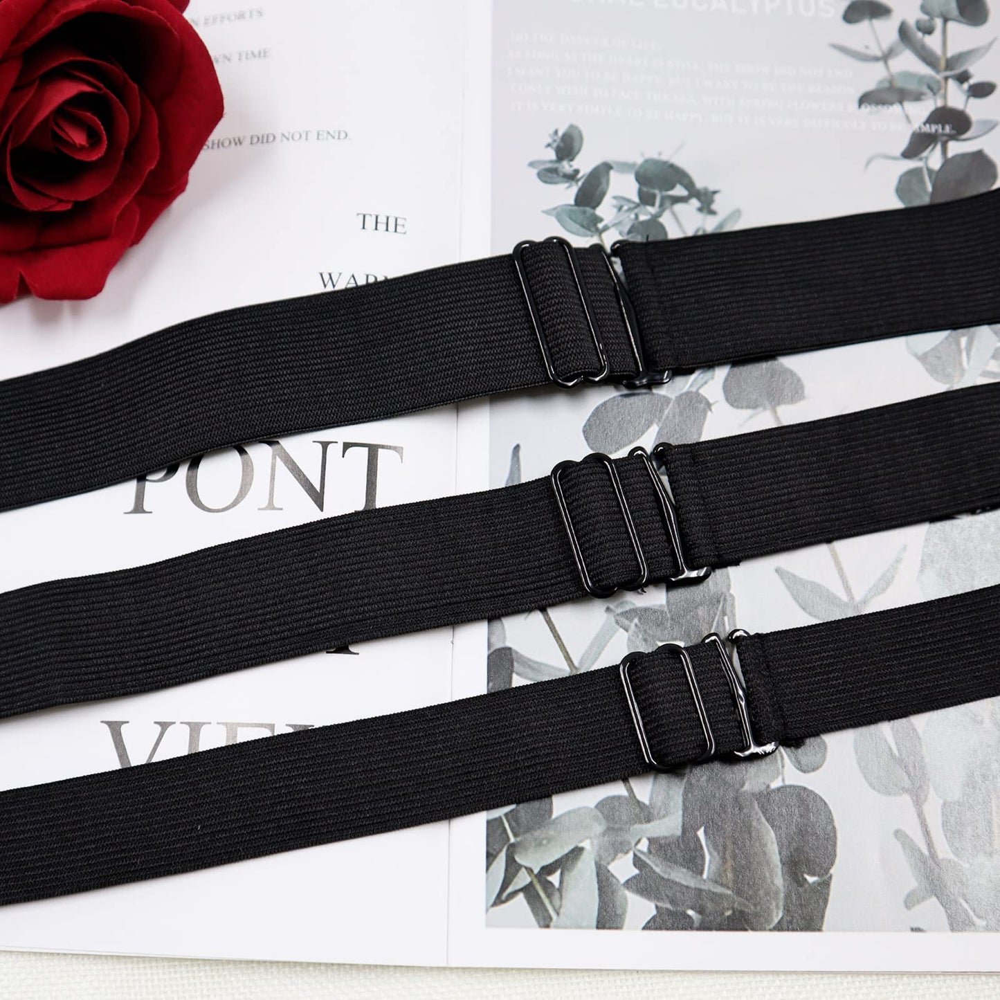 Modixun 15pcs Adjustable Elastic Band for Wigs, Glueless Wig Straps for Keeping Wigs in Place, Adjustable Wig Band Sewing for Making Wig and Wig Caps, 1.4in×12in