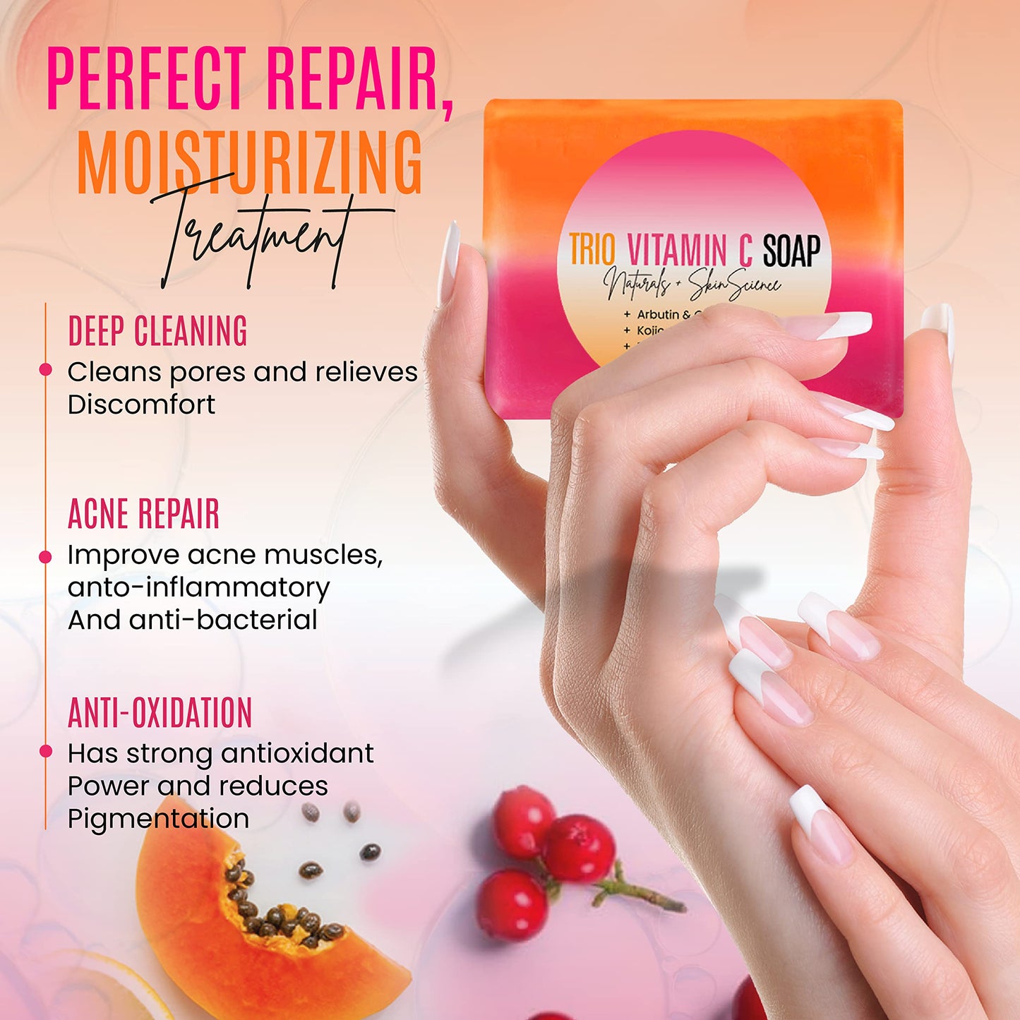 Organic Kojic acid & Vitamin C Soap Bar | Arbutin, Glutathione | Advanced Glowing formula, Replenish, & Radiant Skin | Pure Natural Pigmentation For Face & Body - 5 OZ Each|… - 5 OZ Each| (4)