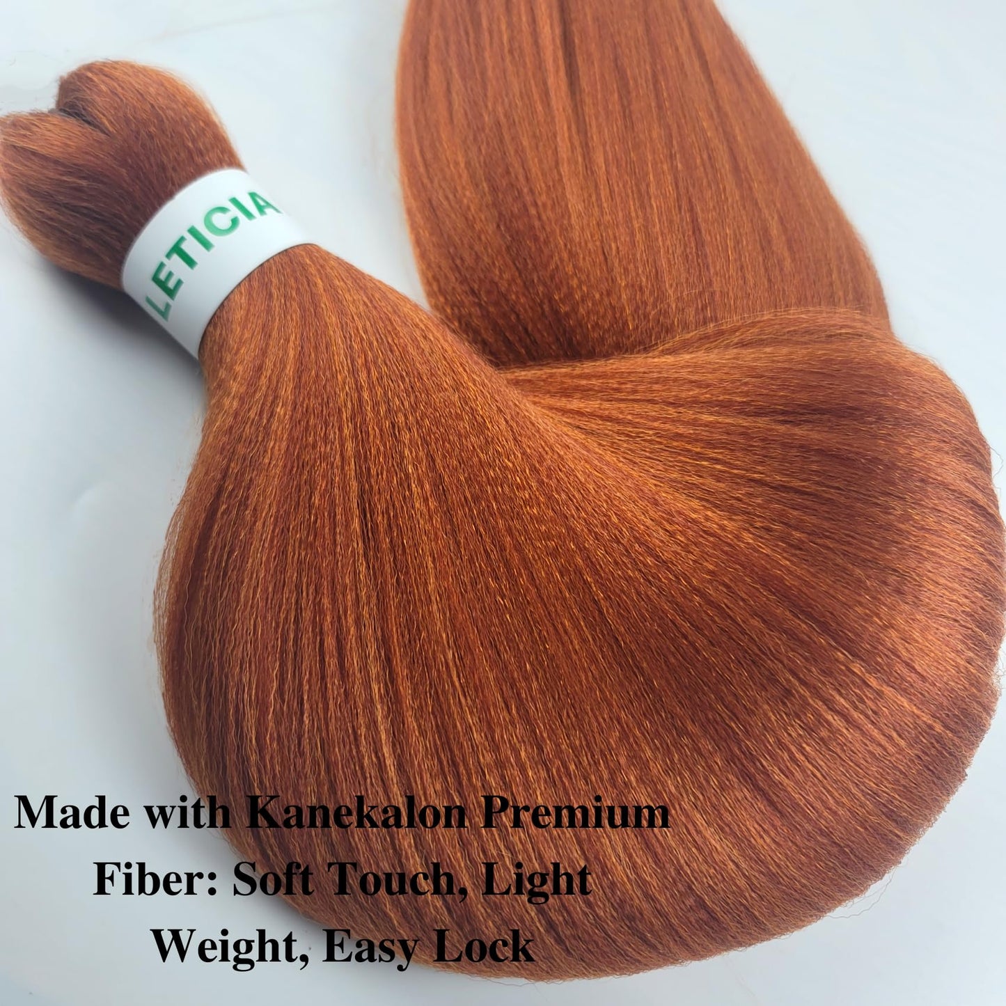 Copper Red Braiding Hair Pre stretched Box Braiding Hair Extensions Feed in Braids