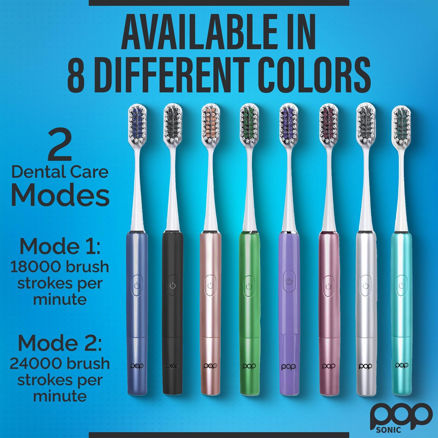 Go Plus Sonic Toothbrushes for Adults w/Electric Toothbrush Case - Electric Toothbrush for Adults & Kids - Sonic Toothbrush w/ 2 Speeds - 18000-24000 Vibrations Per Minute (Brilliant Blue)
