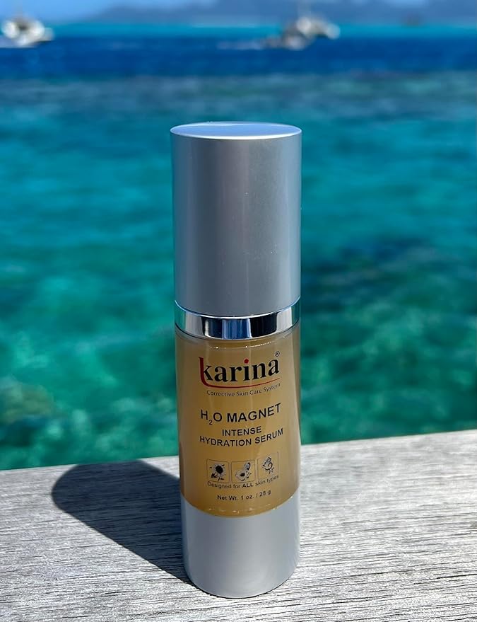 Karina Skincare H2O Magnet Face & Eye Serum – Hydrating Serum with Sodium Hyaluronate & Botanical Extracts – Reduces Fine Lines, Puffiness & Dryness – For All Skin Types – 1 oz