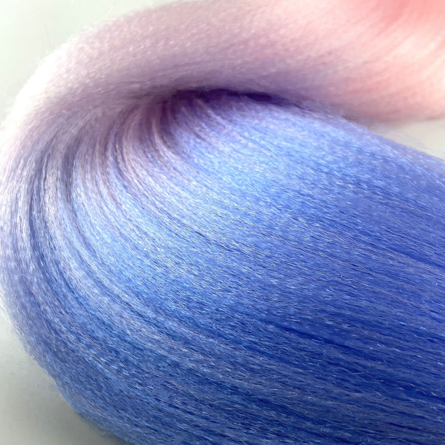 Leticia Blue Pink Braiding Hair Pre Stretched Ombre Human Braiding Hair Box Braids Hair 26 Inch