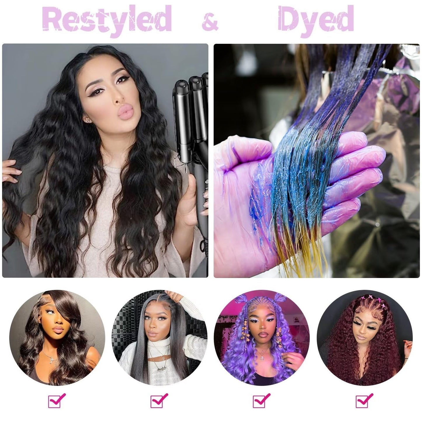 Tzihaano 4x4 HD Transparent Lace Frontal Wigs Human Hair Natural Black Color 150% Density Brazilian Remy Human Hair Wig 22 Inch Deep Wave Lace Front Wigs Human Hair Glueless Wig for Black Women