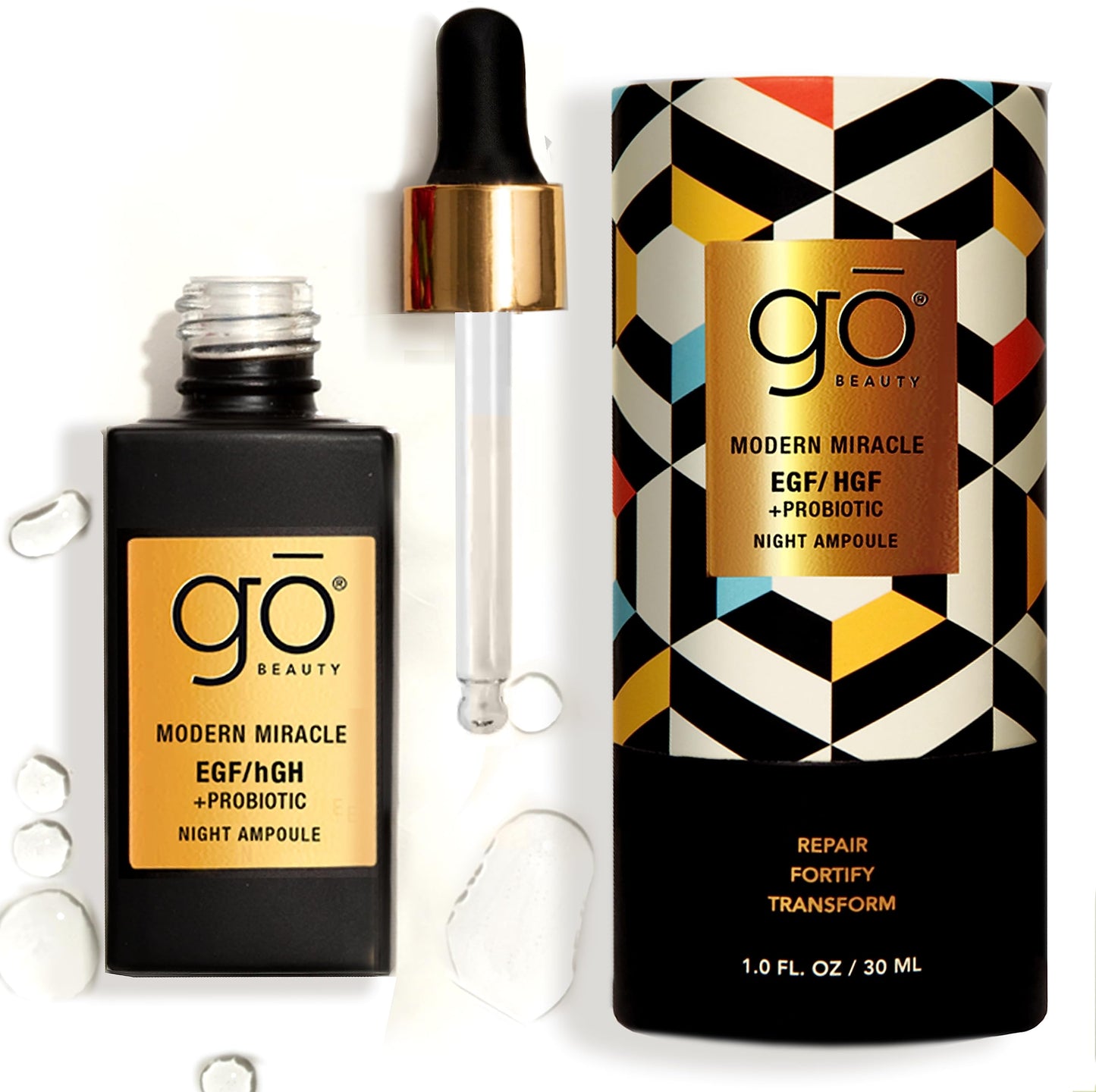 Go Beauty Double EGF Peptides Repairing Serum – with Active Prebiotics, Snail Secretion & Arbutin – for Aging, damaged Skin, Collagen Production & Skin Elasticity – Modern Miracle, 1 fl. oz.