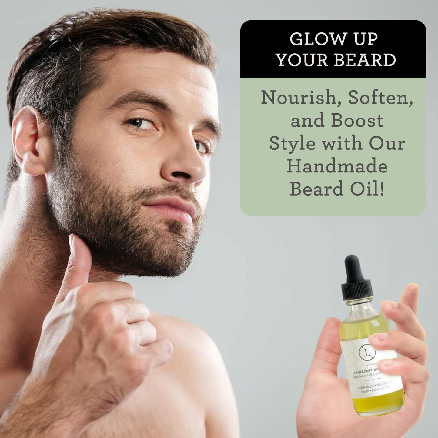 Men's Spa Gift Set, Natural Handmade Gift for Him - Eucalyptus Scent Bath & Body Skincare Package - 8 pcs, Massage Oil, Beard oil, 2 Soaps, Foot cream,Soap Saver, Lip Balm, Towel