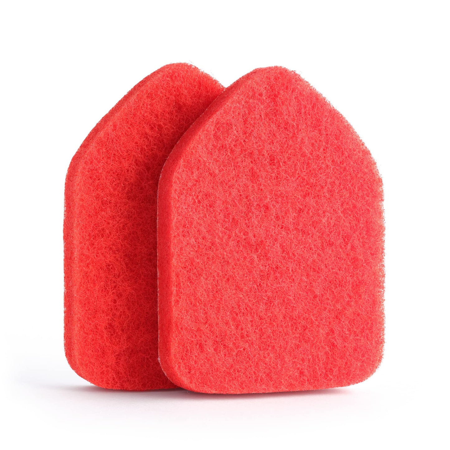 Moku Home Replacement Scrubber Refill for Extendable Tub Tile Shower Scrubber for Cleaning Non-Scratch (2X Scrubber Sponge Red)