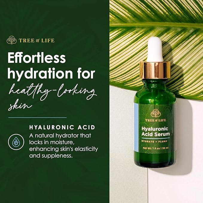 Tree of Life Beauty Facial Skin Care Set, Brightening, Firming, Hydrating, Dry Face, Dermatologist Tested - Retinol Serum and Hydrating Hyaluronic Acid - Skin Care Kit, 2 count of 1 Fl Oz