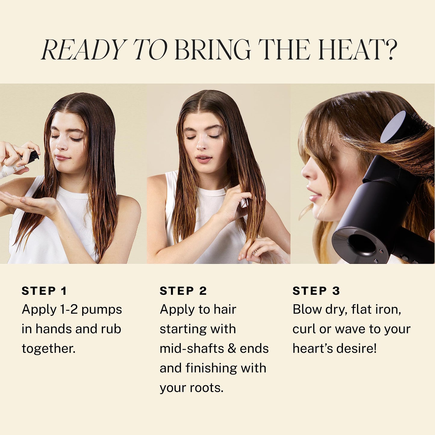 JVN Complete Blowout Styling Milk Heat Protector Cream, Anti-Humidity, Smooths Protects - Travel Size