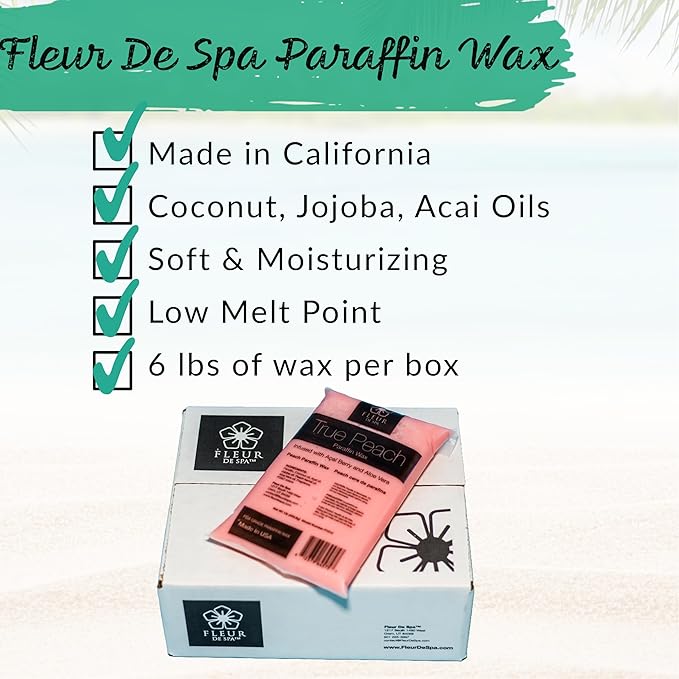 Premium Paraffin Wax Refills - Made in USA - Enhanced and Rich Oil Infusion of Coconut and Jojobo for Luxurious Spa and Home Use on Hands and Feet