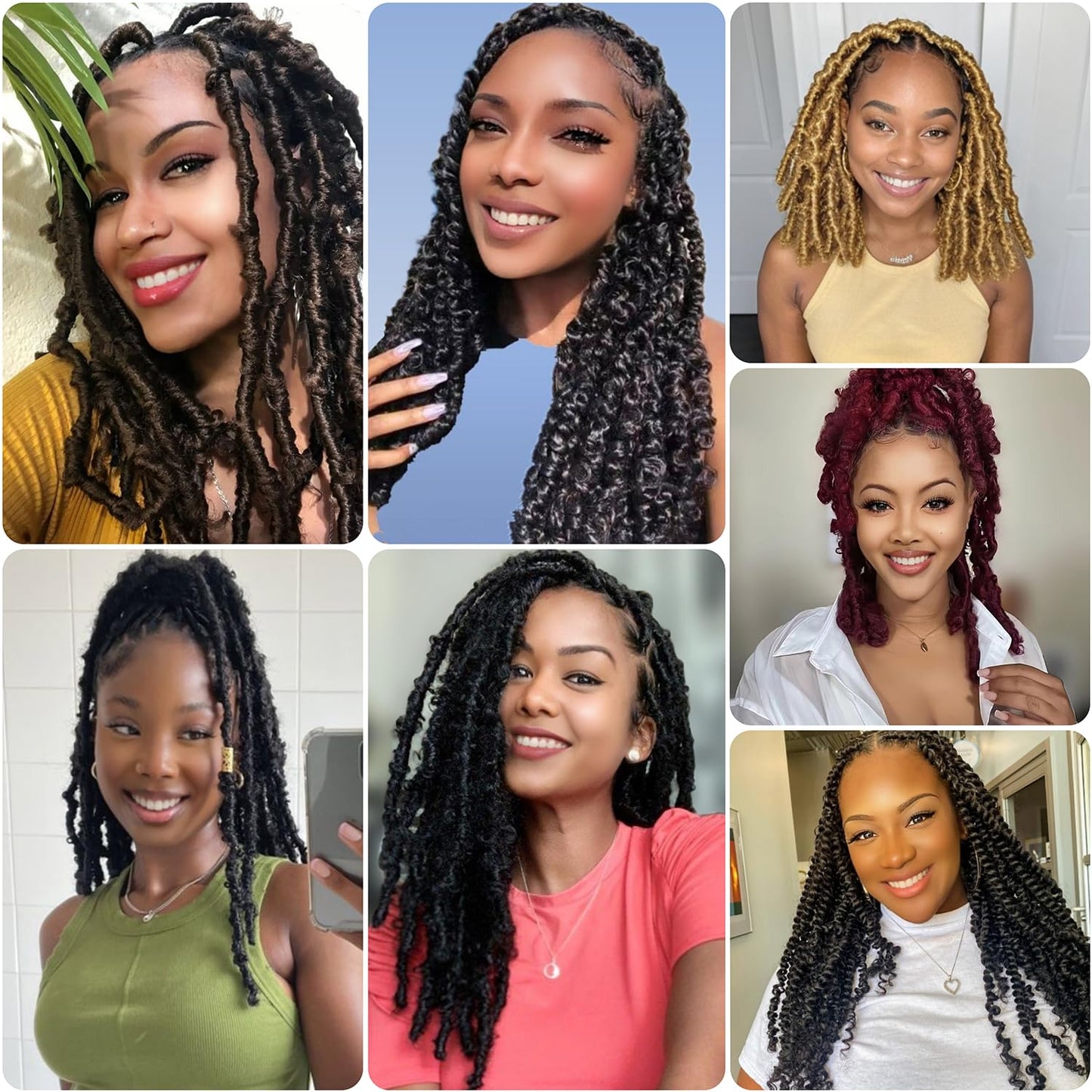 Marley Hair Braiding Hair Pre Stretched 12 Inch Marley Twist Braiding Hair for Spring Twist Hair Passion Twist Hair Faux Locs Crochet Hair Butterfly Locs Springy Afro Twist Hair Extensions(3 Packs,1B)