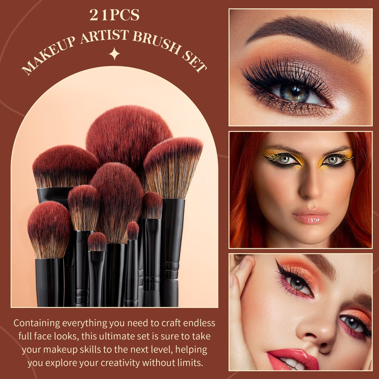 Jessup Makeup Brushes T329 with 21pcs Makeup Brushes Set T271
