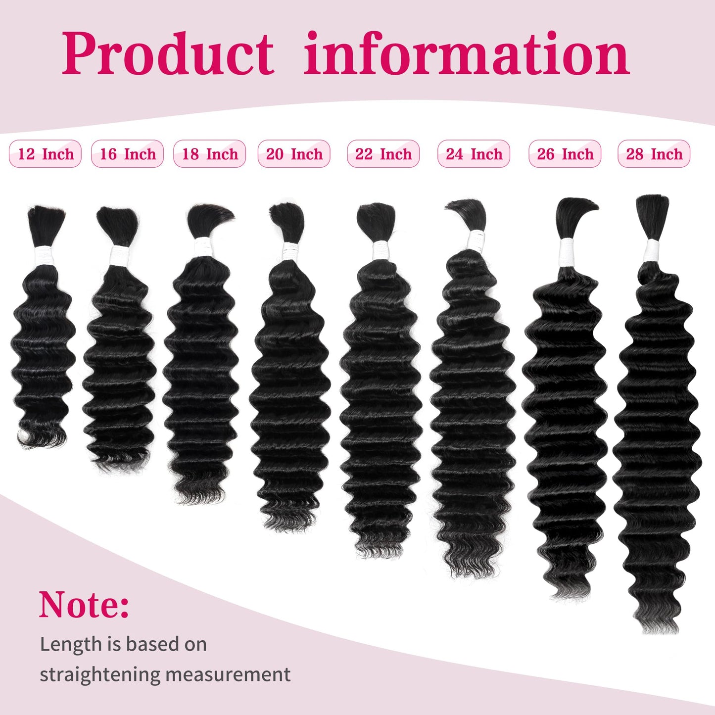 Deep Wave Bulk Human Hair for Braiding 10A Brazilian Curly Human Hair 100 percent Human Hair 2 Bundles No Weft micro Human Braiding Hair for Boho Braids Virgin Hair Extension(Natural Black, 100g 22")