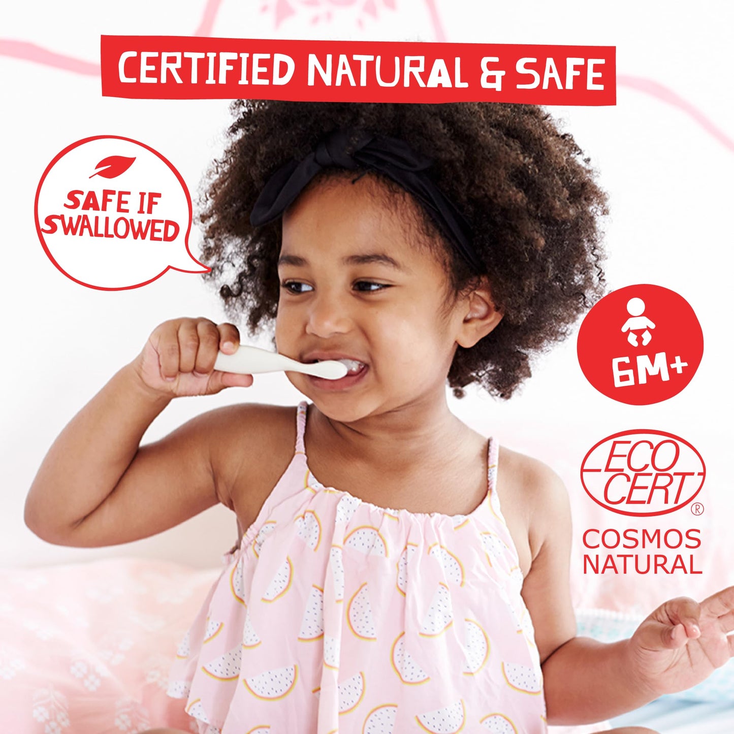 Jack N' Jill Natural Toddler Toothpaste for Baby, Kids and Infants 6 Months & Up, Fluoride Free Training Toothpaste for Toddlers 1-3, 40% Xylitol, BPA Free - Blueberry & Strawberry, 1.76 oz (4 Pack)