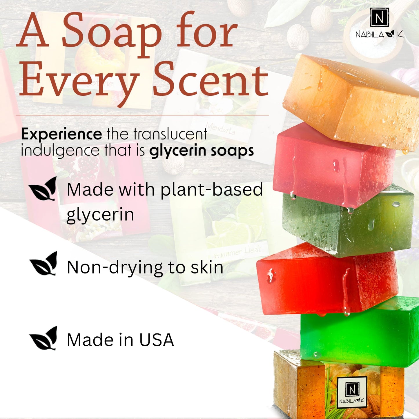 Glycerin Bar Soap Century Plant Scent - Natural, Vegan-Friendly, Hypoallergenic - Moisturizing and Hydrating with 100% Vegetable Glycerin - Sulfate-Free, Paraben-Free, Chemical-Free - 4.5 oz