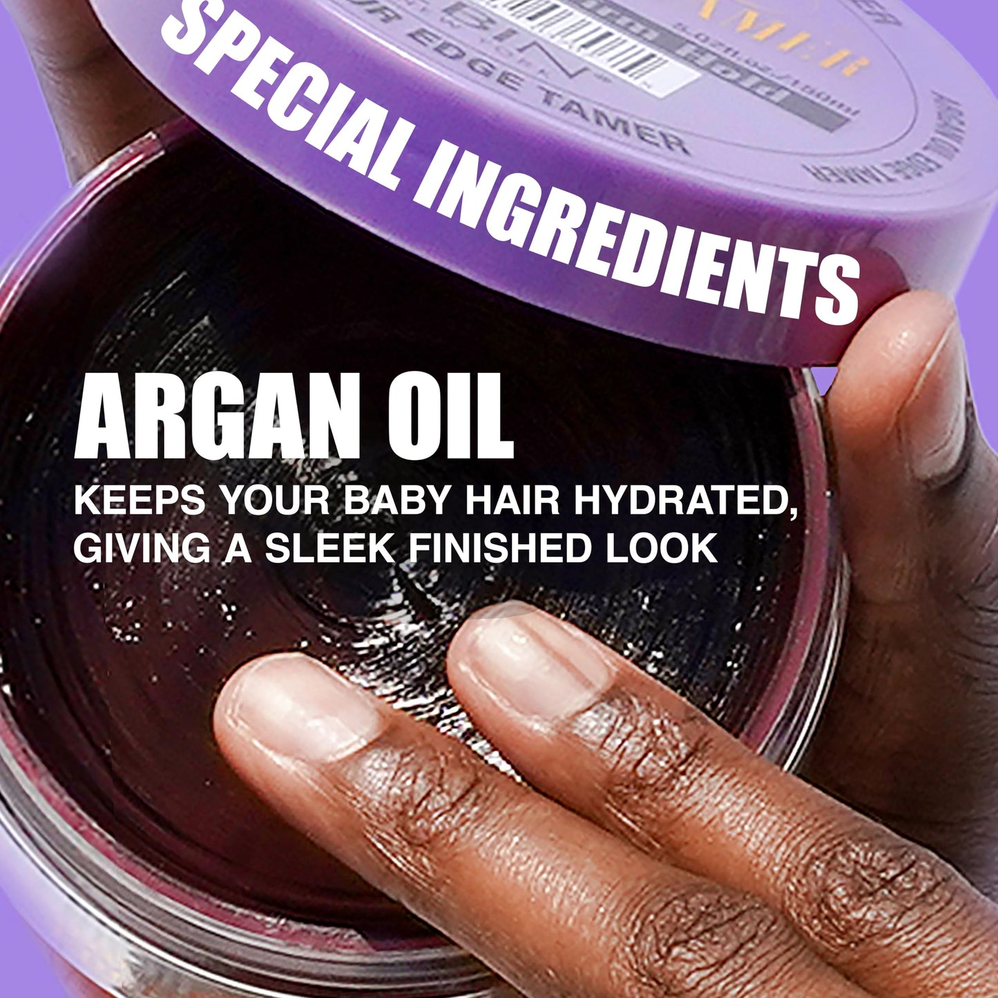 24 Hour Edge Tamer, Ultra Super Hold, 4.0Oz - No Flaking, White Residue-Free, Shine & Smooth Texture, Enriched with Argan Oil & Castor Oil, Healthy Hair Styling Gel, Strong Hold, Perfect Edges