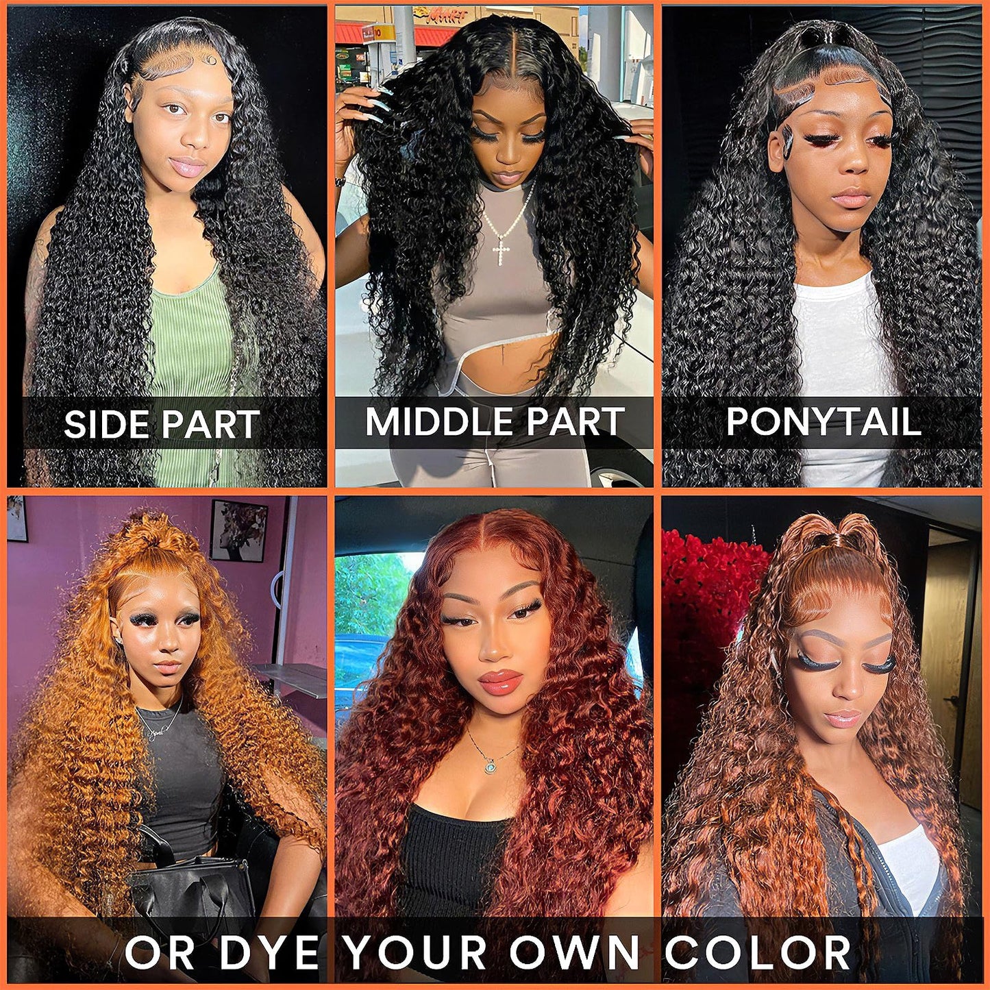 Deep Wave Wig Human Hair Brazilian 13x4 Lace Front Wigs Human Hair Pre Plucked Glueless Deep Curly Lace Frontal Wig 180% Density Virgin Human Hair with Baby Hair 24 Inch