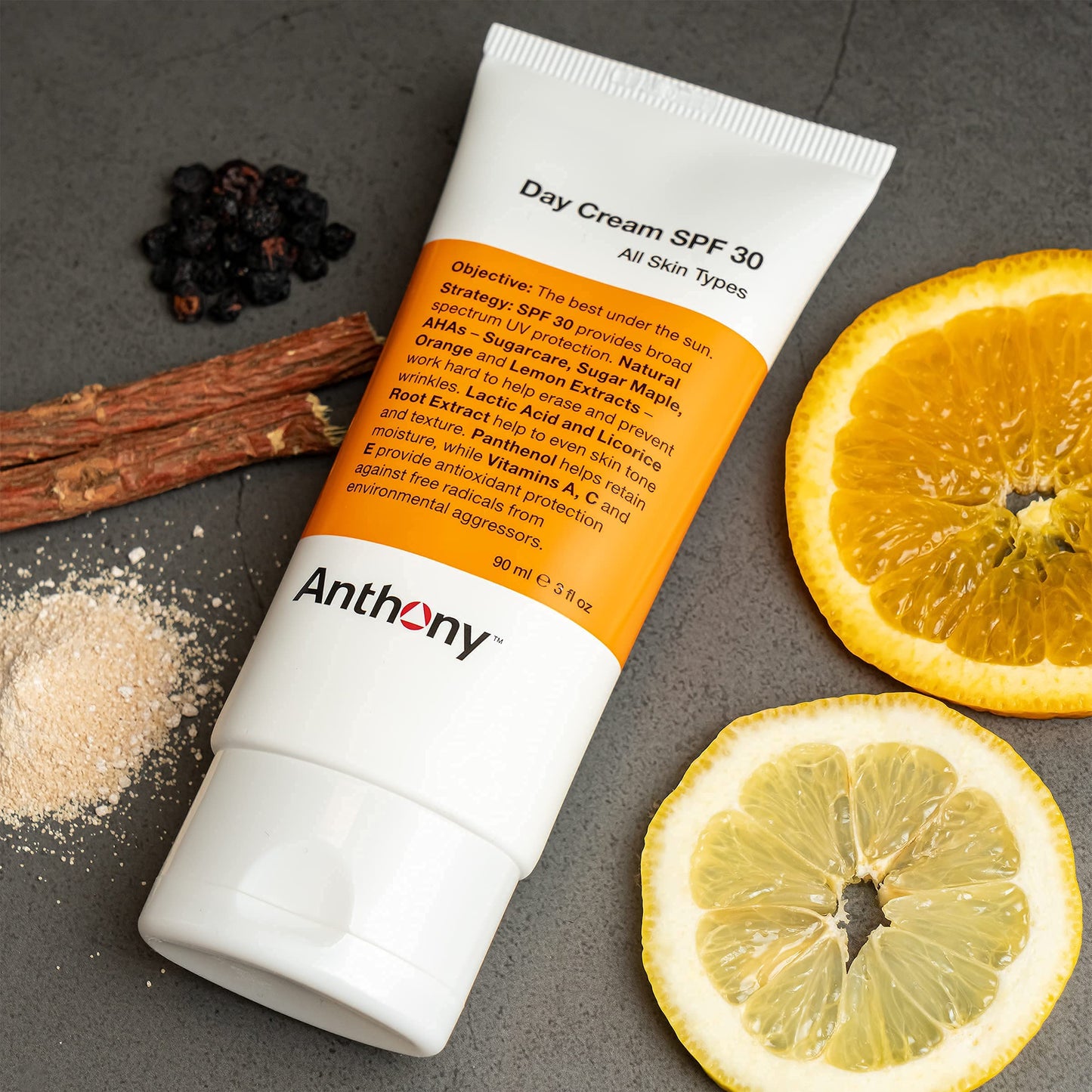 Anthony Day Cream SPF 30, 3 Fl Oz Algae Facial Cleanser, 8 Fl Oz.